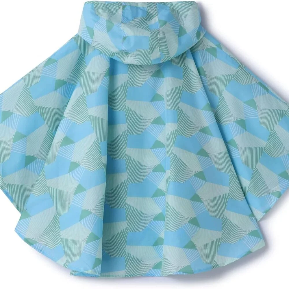 Kids Rain Poncho Hooded Jacket Rain Coat